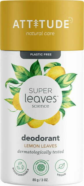 ATTITUDE Naravni trdni deodorant Super listi - listi citrusov 85 g