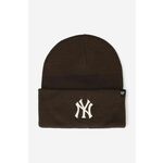 Kapa 47brand New York Yankees Haymak rjava barva - rjava. Kapa iz kolekcije 47brand. Model izdelan iz pletenine z nalepko.