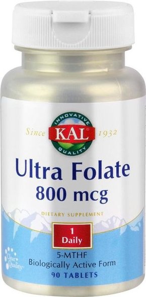 KAL Ultra Folate 800 mcg - 90 tabl.