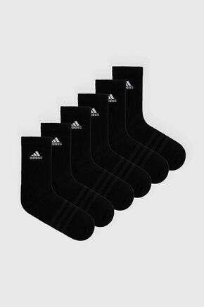 Nogavice adidas 6-pack črna barva - črna. Nogavice iz kolekcije adidas. Model izdelan iz elastičnega materiala. V kompletu je šest parov. Lahek in udoben model