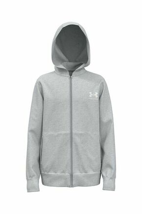 Under Armour Pulover UA Rival Terry FZ Hoodie-GRY YXS