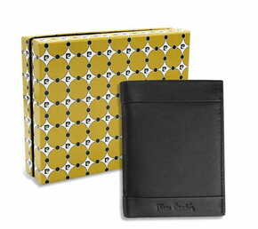 Pierre Cardin Klasična črna denarnica iz pravega usnja
