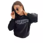 Dstreet Ženski oversize pulover MONTE ROSA črn by1157 M