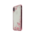 Chameleon Apple iPhone X / XS - Gumiran ovitek (TPUE) - roza rob - roza rožice