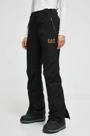 Smučarske hlače EA7 Emporio Armani črna barva - črna. Smučarske hlače iz kolekcije EA7 Emporio Armani. Model izdelan udobnega materiala.