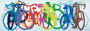 Heye Panoramska sestavljanka Bike Art: Barvita serija 1000 kosov