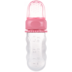 Canpol babies steklenička s silikonskim mrežastim ustnikom, roza