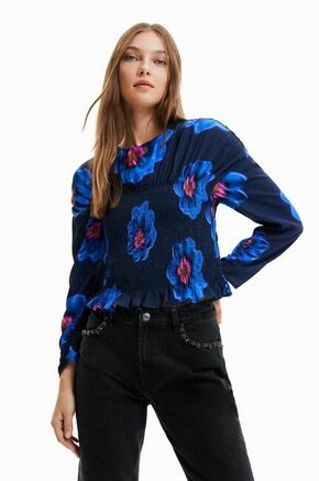 Bluza Desigual ženska - pisana. Bluza iz kolekcije Desigual. Model izdelan iz vzorčastega materiala. Ima okrogli izrez.