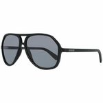 Sončna očala Guess moški, črna barva - črna. Sončna očala iz kolekcije Guess. Model z enobarvnimi stekli in okvirji iz plastike. Ima filter UV 400.