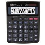 REBELL Kalkulator shc panther12 12m, Črn solar+b RE-PANTHER12BX