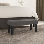 vidaXL Klop temno siva 70x30x30 cm žamet