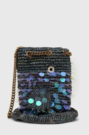 Torbica Kurt Geiger London - modra. Majhna torbica iz kolekcije Kurt Geiger London. Model na zapenjanje