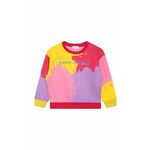 Otroški pulover Marc Jacobs roza barva - roza. Otroški pulover iz kolekcije Marc Jacobs, izdelan iz vzorčaste pletenine. Model iz izjemno udobne tkanine z visoko vsebnostjo bombaža.