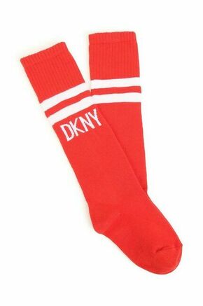 Otroške nogavice Dkny rdeča barva - rdeča. Otroški Visoke nogavice iz kolekcije Dkny. Model izdelan iz elastičnega materiala.