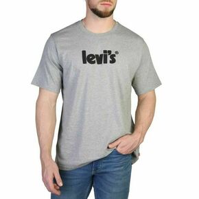Bombažen t-shirt Levi's siva barva - siva. T-shirt iz kolekcije Levi's. Model izdelan iz melange pletenine.