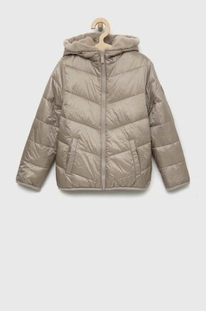Otroška dvostranska jakna Abercrombie &amp; Fitch siva barva - siva. Otroški jakna iz kolekcije Abercrombie &amp; Fitch. Podložen model