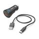 Hama Komplet : hitri avtomobilski polnilec USB QC 3.0 19,5 W + kabel USB A-C 1,5 m
