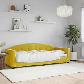 VidaXL Raztegljiva postelja rumena 80x200 cm žamet