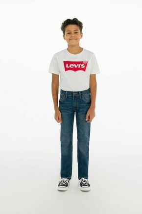 Otroške kavbojke Levi's - vijolična. Otroško kavbojke iz kolekcije Levi's. Model izdelan iz denima odrgnjenega.
