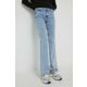 Kavbojke Tommy Jeans ženski - modra. Kavbojke iz kolekcije Tommy Jeans bootcut kroja, z nizkim pasom. Model izdelan iz enobarvnega denima.