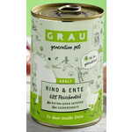Grau GP Adult konzerva za mačke, govedina &amp; raca, brez žit, 6 x 400 g