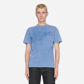 Bombažna kratka majica Wood Wood - modra. Lahkotna majica iz kolekcije Wood Wood