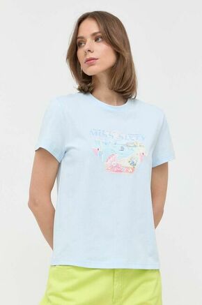 Kratka majica Miss Sixty ženski - modra. Kratka majica iz kolekcije Miss Sixty