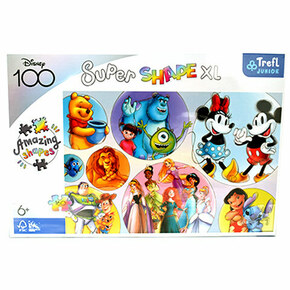 Puzzle 160 XL Super Shape - Barvni svet Disneyja / Disney 100