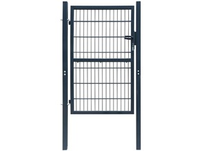 VIDAXL 2D ograjna vrata (enojna) antracitno siva 106x190 cm
