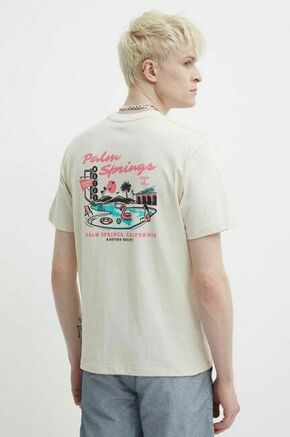 Bombažna kratka majica Kaotiko bež barva - bež. Kratka majica iz kolekcije Kaotiko