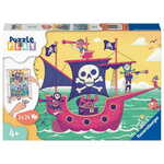 Ravensburger Puzzle &amp; Play Pirati in država na vidiku, 2 x 24 kosov