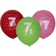 WEBHIDDENBRAND Napihljiv balon 30 cm - komplet 5 balonov s številko 7