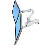 Ergotron LX Dual Side-by-Side Arm, namizna roka za 2 lcd. največ 27", prilagodljiva, bela