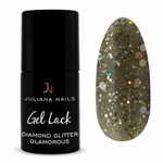 Juliana Nails Gel lak Diamond Glitter Glamorous črno siva z bleščicami No.586 6ml