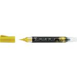 Pentel Dual Metallic Brush marker s čopičem - zlati