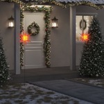 Vidaxl Božična svetilka z zemeljsko konico LED zložljiva rdeča 57 cm