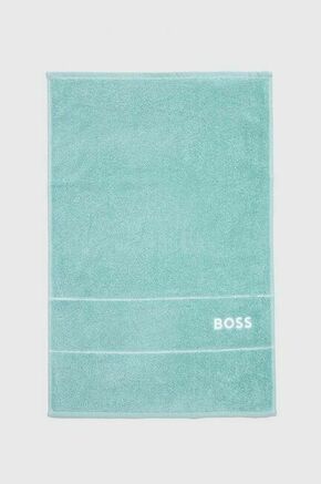 Bombažna brisača BOSS Plain Aruba Blue 40 x 60 cm - turkizna. Brisača iz kolekcije BOSS. Model izdelan iz bombažne tkanine.