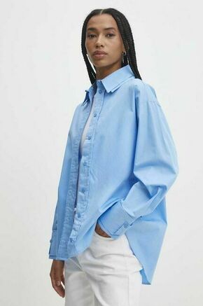 Bombažna srajca Answear Lab ženska - modra. Srajca iz kolekcije Answear Lab