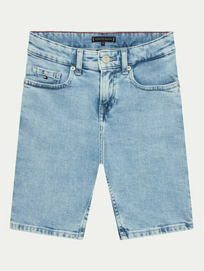 Otroške kratke hlače iz jeansa Tommy Hilfiger - modra. Otroški kratke hlače iz kolekcije Tommy Hilfiger. Model izdelan iz bombažnega jeansa.