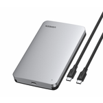 Ugreen ohišje za HDD/SSD disk, 6.35 cm (2.5), USB-C 3.1 UASP v SATA3, srebrno