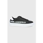 Usnjeni čevlji Karl Lagerfeld Maxi Kup - črna. Čevlji iz kolekcije Karl Lagerfeld. Model izdelan iz naravnega usnja.