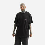 Bombažen t-shirt HUF črna barva - črna. T-shirt iz kolekcije HUF. Model izdelan iz tanke, rahlo elastične pletenine.