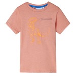 vidaXL Otroška majica s kratkimi rokavi svetlo oranžna 116