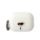 Karl Lagerfeld airpods pro 2 cover bel/white silikonski karl head 3d