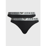 Emporio Armani Underwear Set 2 parov klasičnih spodnjih hlačk 163334 3R235 00020 Črna