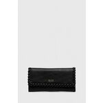Denarnica Silvian Heach ženski, črna barva - črna. Velika denarnica iz kolekcije Silvian Heach. Model izdelan iz ekološkega usnja.