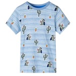 vidaXL Otroška majica s kratkimi rokavi modra mešana 104