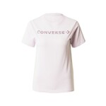 Bombažna kratka majica Converse vijolična barva - vijolična. Kratka majica iz kolekcije Converse. Model izdelan iz pletenine s potiskom.