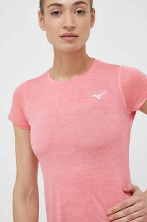 Kratka majica za tek Mizuno Impulse Core roza barva - roza. Kratka majica za tek iz kolekcije Mizuno. Model izdelan iz hitrosušečega materiala.