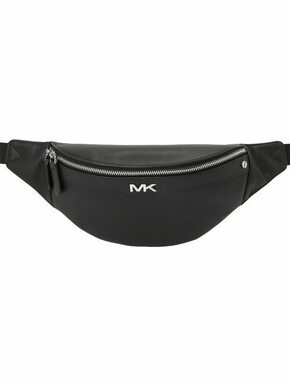 Usnjena opasna torbica Michael Kors črna barva - črna. Pasna torbica iz kolekcije Michael Kors. Model izdelan iz naravnega usnja.